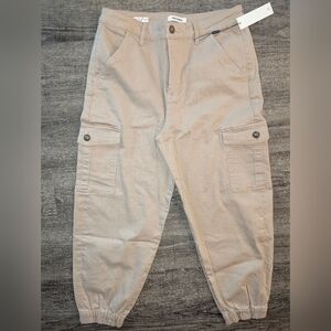 Vigoss Cargo Tan Beige Joggers Stretch High Waist Ankle Women’s Size 32